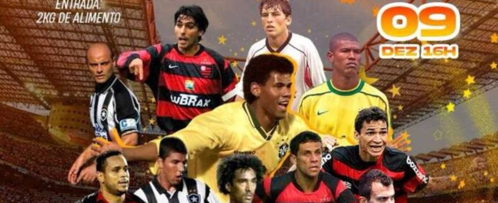 É NESTE SÁBADO, 09: Aldair e grandes jogadores fazem partida solidária no Estádio Mário Pessoa