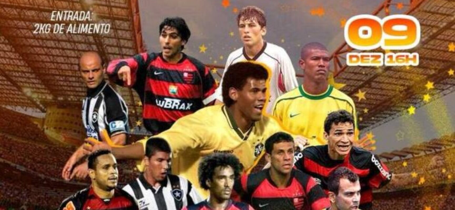 É NESTE SÁBADO, 09: Aldair e grandes jogadores fazem partida solidária no Estádio Mário Pessoa