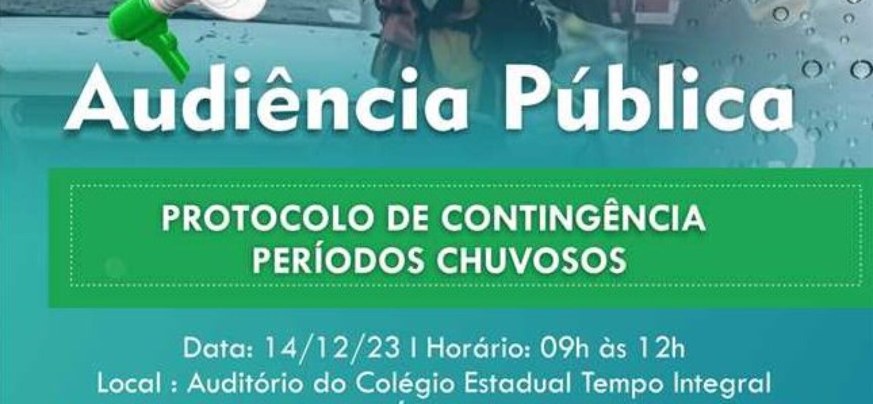 Protocolo de Contingência de chuvas será apresentado em audiência pública nesta quinta (14)