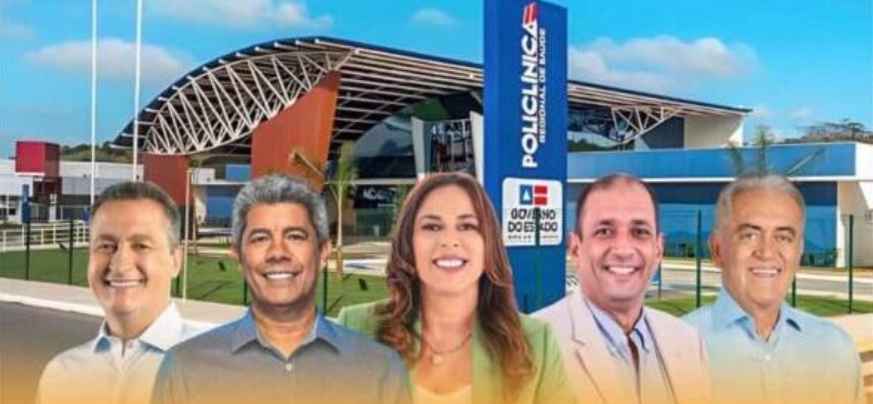 Em Ilhéus, Rui, Jeronimo, Soane, Marão e Otto inauguram a 26º Policlínica Regional da Bahia, na segunda-feira (11)
