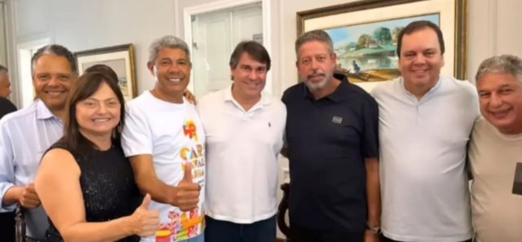 Arthur Lira faz visita de cortesia a Jerônimo no Palácio de Ondina