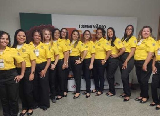 As agentes de trânsito de Ilhéus participam do Trânsito para Elas, em Brasília