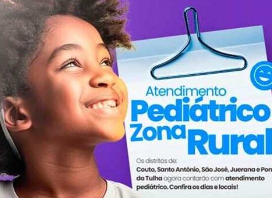 Atendimento pediátrico da Sesau chega à zona rural de Ilhéus