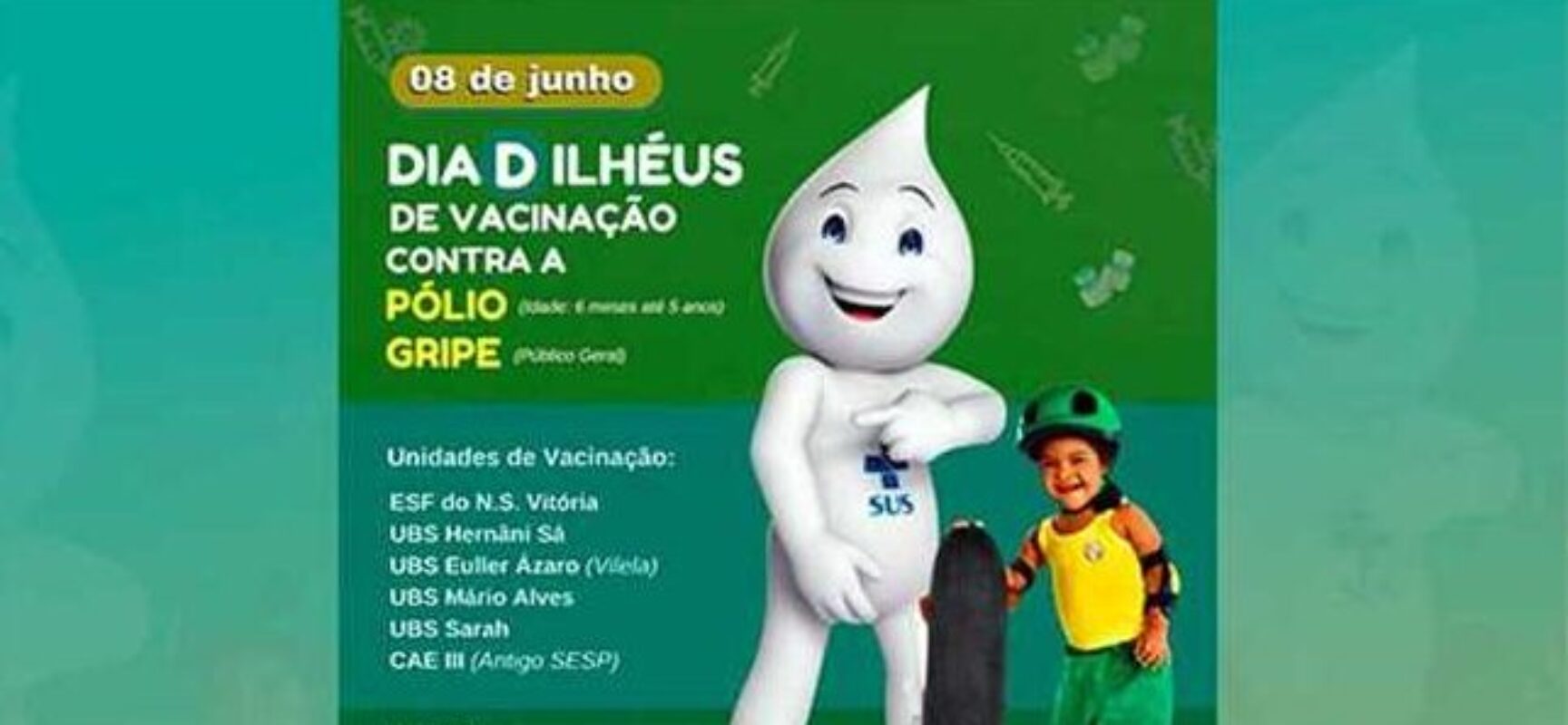 Ilhéus Intensifica Mobilização no Dia D de Vacinação contra a Poliomielite