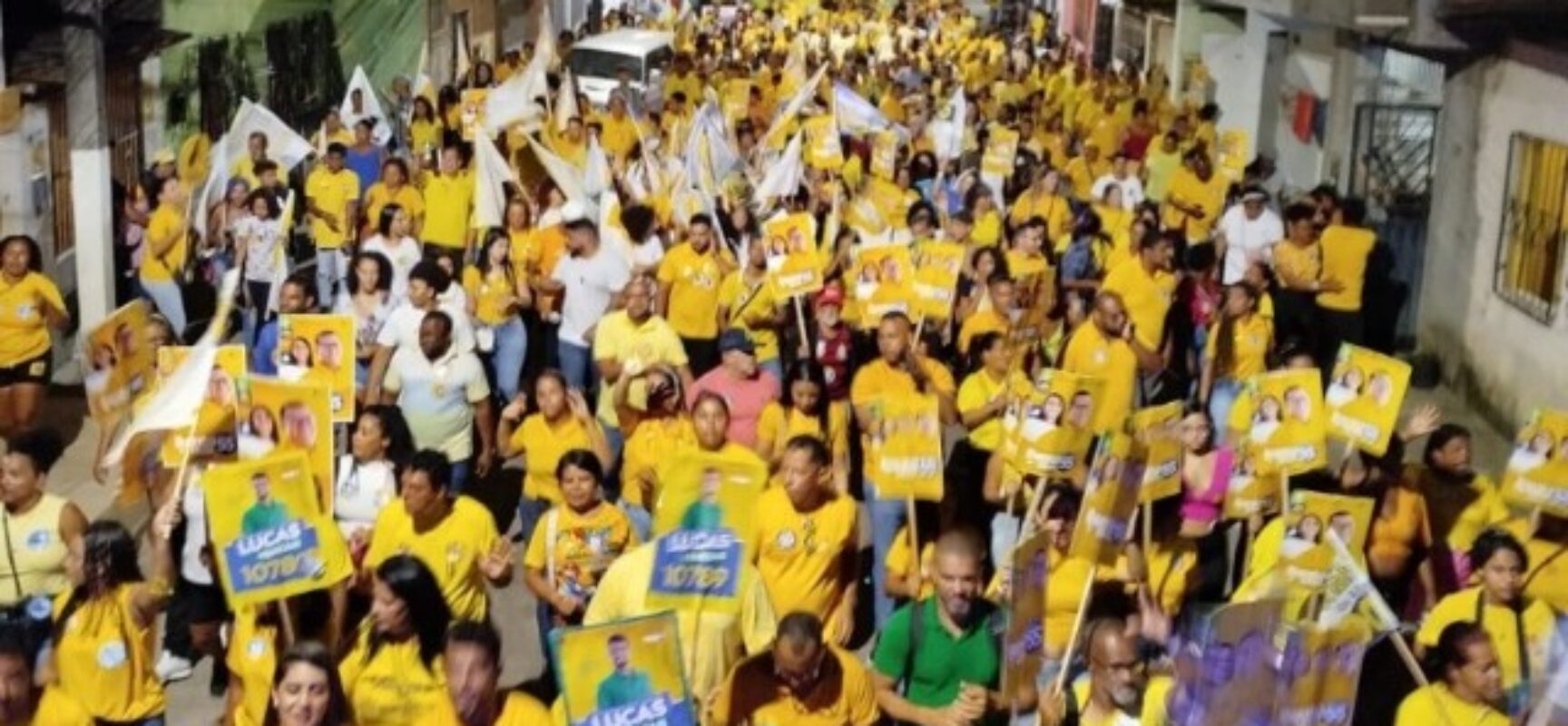 **Bento Lima arrastou multidão em caminhada no bairro Nelson Costa**