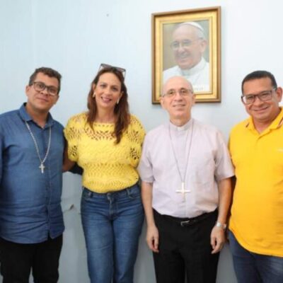 Bento Lima destaca potencial do turismo religioso em encontro com Dom Giovanni Crippa e Padre Edson