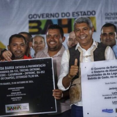 Obras de pavimentação, infraestrutura e abastecimento de água são entregues e autorizadas em Souto Soares