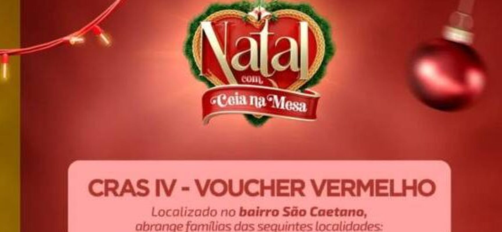 *Prefeitura de Itabuna vai distribuir tíquetes para cestas do Programa Natal com Ceia na Mesa*