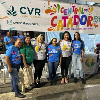 *Central do Catador coleta 1,7 tonelada de material reciclável na Lavagem do Beco do Fuxico*