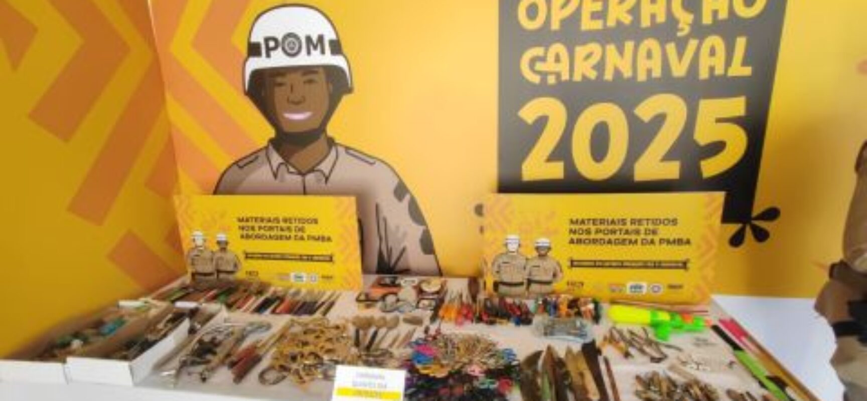 Em 5 dias de carnaval, PM impede entrada de mais de 4 mil objetos proibidos