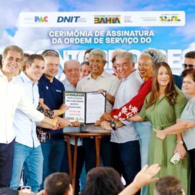 Em evento com Jerônimo Rodrigues, ministro Renan Filho autoriza início das obras de duplicação do contorno norte e leste de Feira de Santana