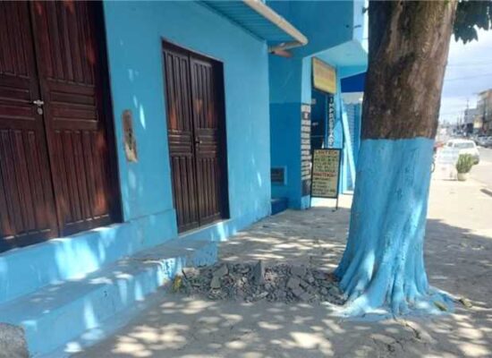 Prefeitura de Ilhéus remove construção irregular que obstruía calçada no Nelson Costa