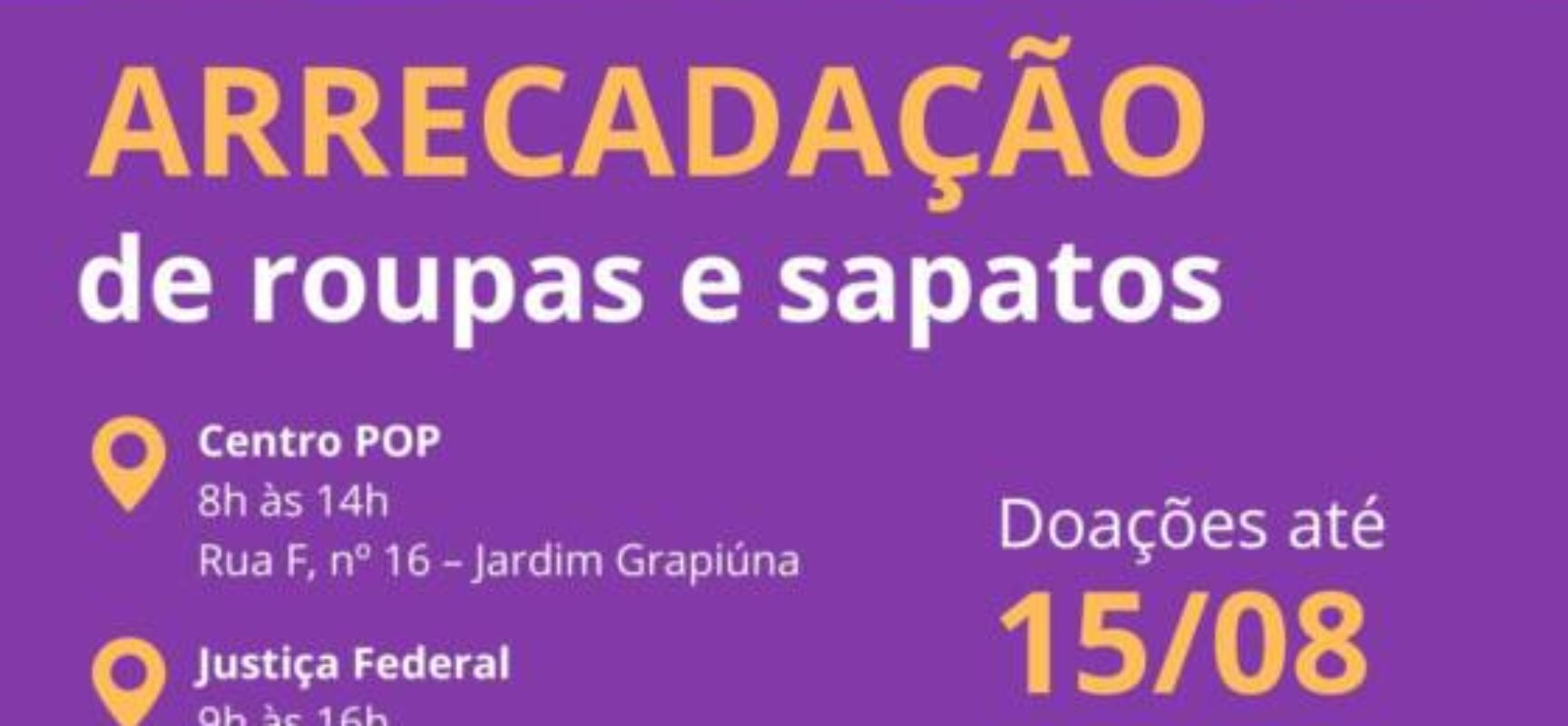 *Campanha arrecada roupas e sapatos para pessoas em situação de rua em Itabuna*