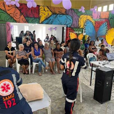 SAMU realiza treinamento de primeiros socorros para colaboradores e comunidade no CRAS Sul