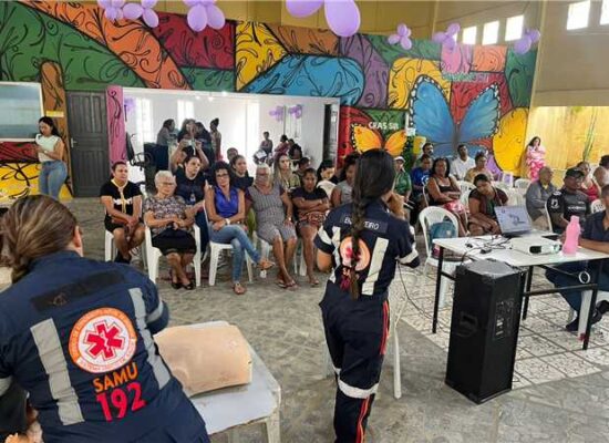 SAMU realiza treinamento de primeiros socorros para colaboradores e comunidade no CRAS Sul