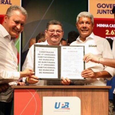 ”Habitação é direito. Esse é um projeto fundamental”, reforça Jerônimo em anúncio da construção de 3.401 habitações do MCMV na Bahia