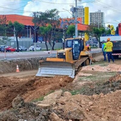 Titular da SIURB acompanha o avanço da obra do complexo viário da Avenida Princesa Isabel em Itabuna