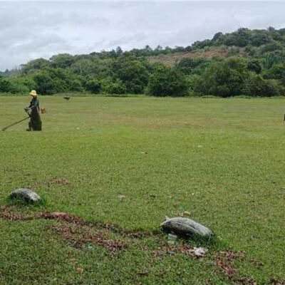 Prefeitura de Ilhéus realiza roçagem no campo da Barreira