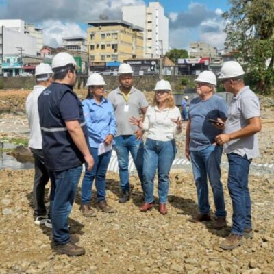 Secretaria de Infraestrutura e Urbanismo faz visita integrada à obra e serviços da nova ponte que liga Avenida Amélia Amado ao Conceição