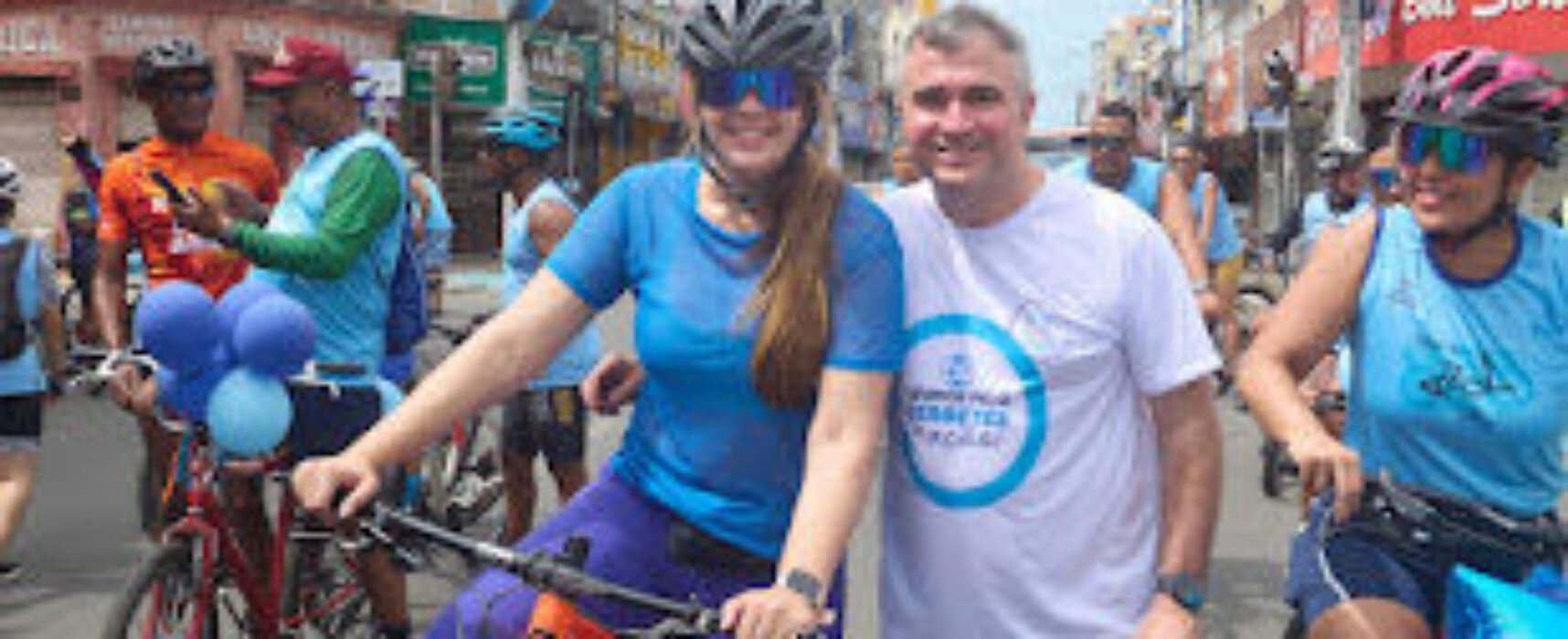 Pedalada Azul reúne 1.200 ciclistas e abre Mutirão do Diabetes em Itabuna