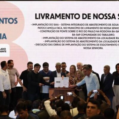 Governo firma convênios para obras em 135 municípios baianos; valor se aproxima de R$ 1 bilhão