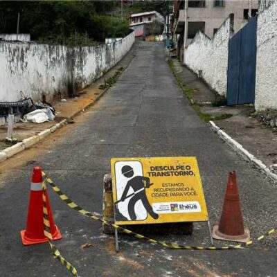 Ladeira do Jacaré, conhecida como Ladeira do Canecão, recebe manutenção estrutural