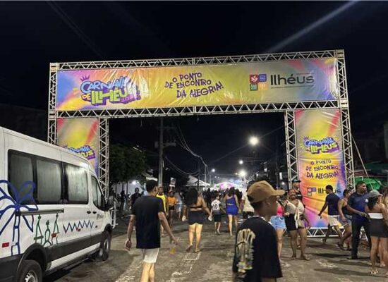 Segunda noite do Carnaval de Ilhéus 2026 termina sem ocorrências