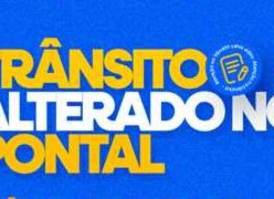 Sutram informa alterações no trânsito no bairro Pontal neste fim de semana