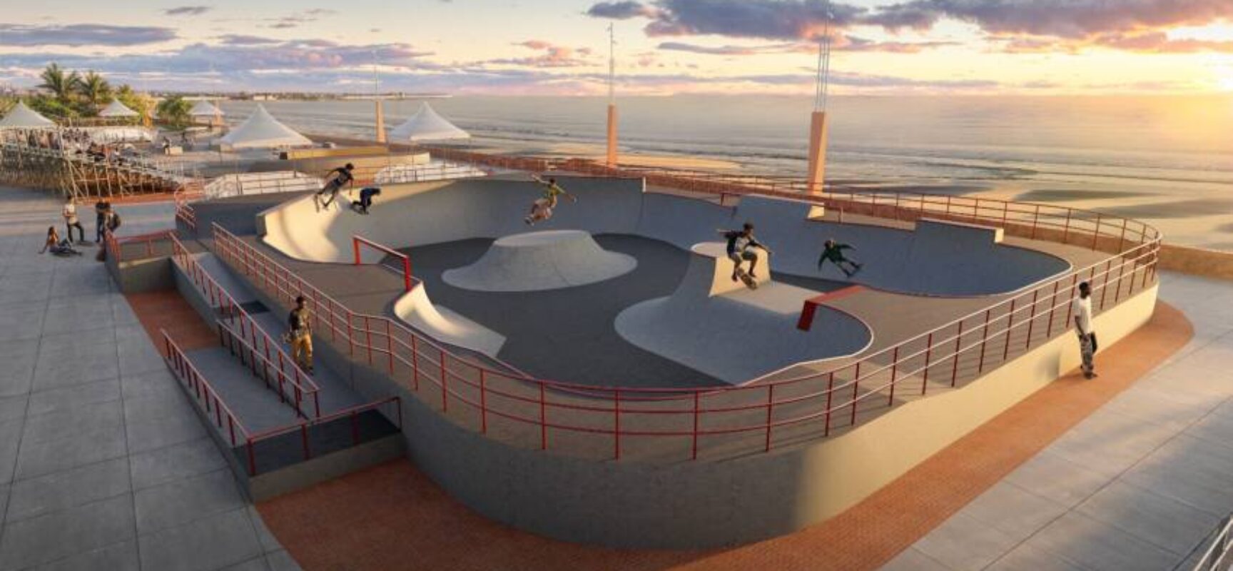 Governo da Bahia, World Skate e STU assinaram hoje carta de compromisso para implantação do Skatepark do Subúrbio