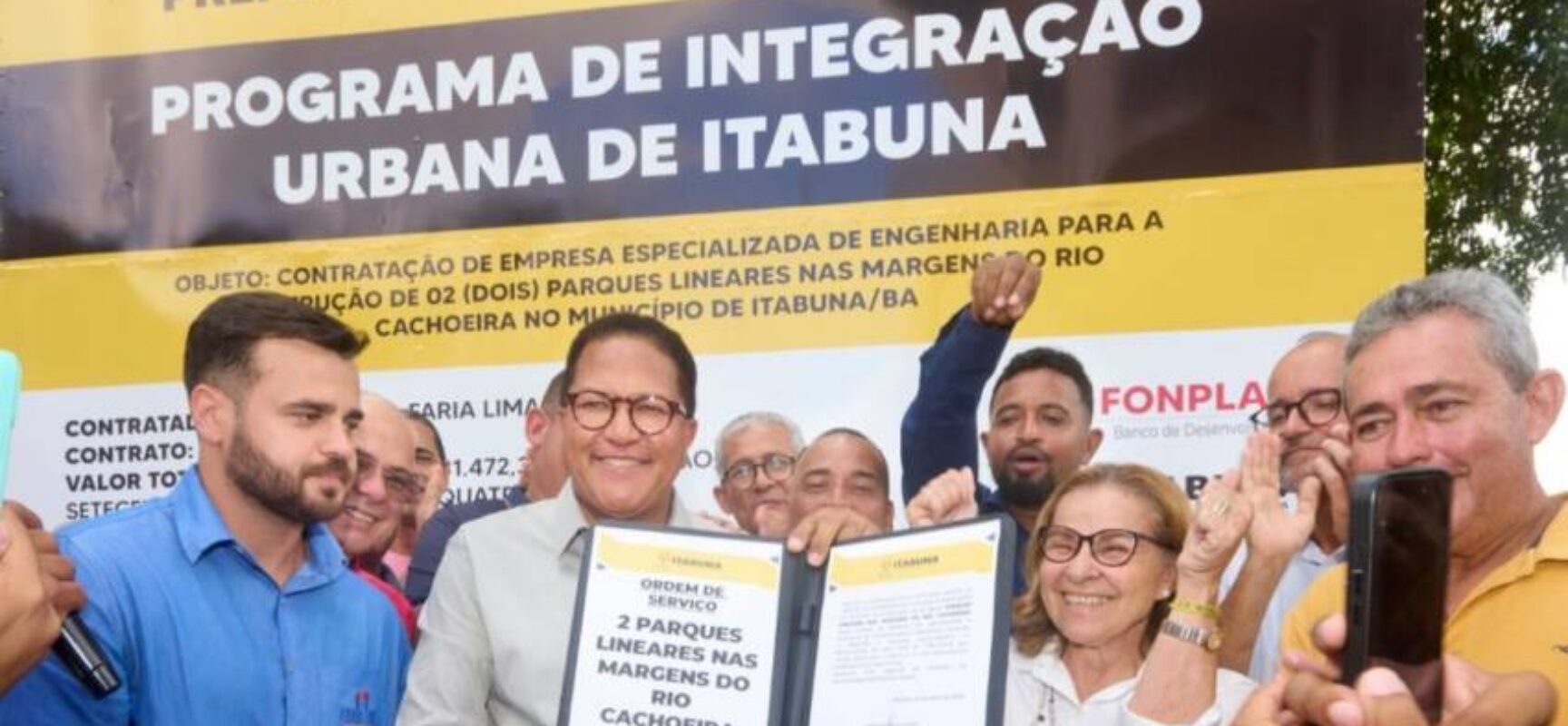 Prefeito Augusto Castro autoriza as obras de construção dos parques lineares das margens do Rio Cachoeira