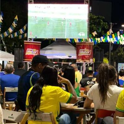 Prefeitura instala telões no Food Park e Avenida Litorânea para estreia do Brasil na Copa do Mundo