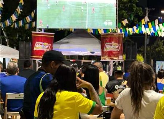 Prefeitura instala telões no Food Park e Avenida Litorânea para estreia do Brasil na Copa do Mundo