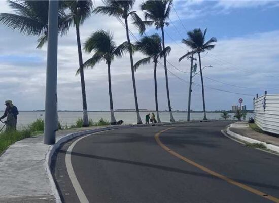 Avenida Contorno recebe serviços de manutenção urbana no Malhado
