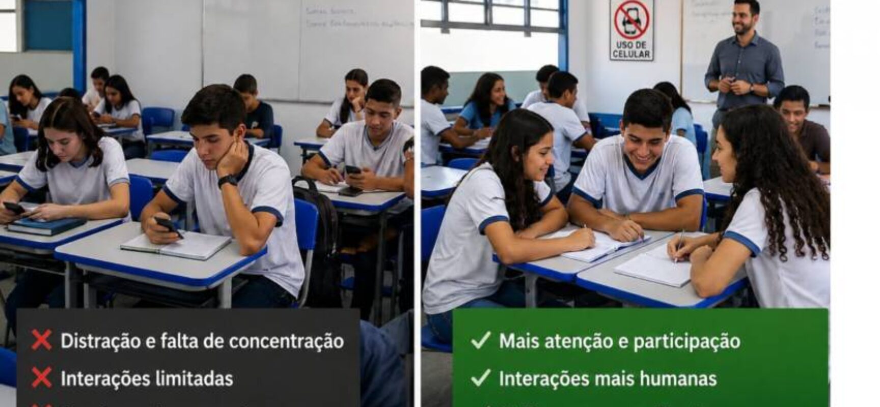 Um ano após restrição a celulares, escolas registram mais interação e menos tensão