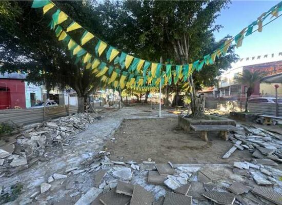 Requalificação da Praça Santa Rita avança com início das intervenções