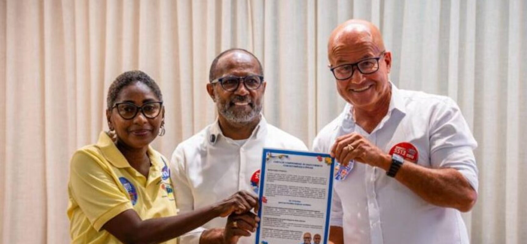 Bebeto e Gazo assinam Carta de Compromisso com as famílias atípicas da Bahia