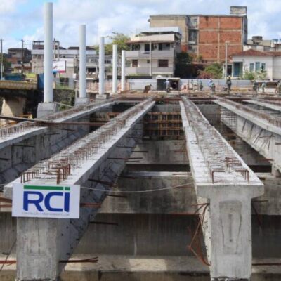 Ponte que ligará o centro de Itabuna à nova BA-649 tem 71% de sua estrutura de concreto concluída